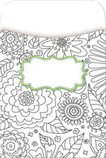 Barker Creek Color Me! In My Garden Library Pockets, 5.125" x 3.5", 30/Pack (BC1243)