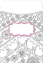 Barker Creek Color Me! In My Garden Library Pockets, 5.125" x 3.5", 30/Pack (BC1243)