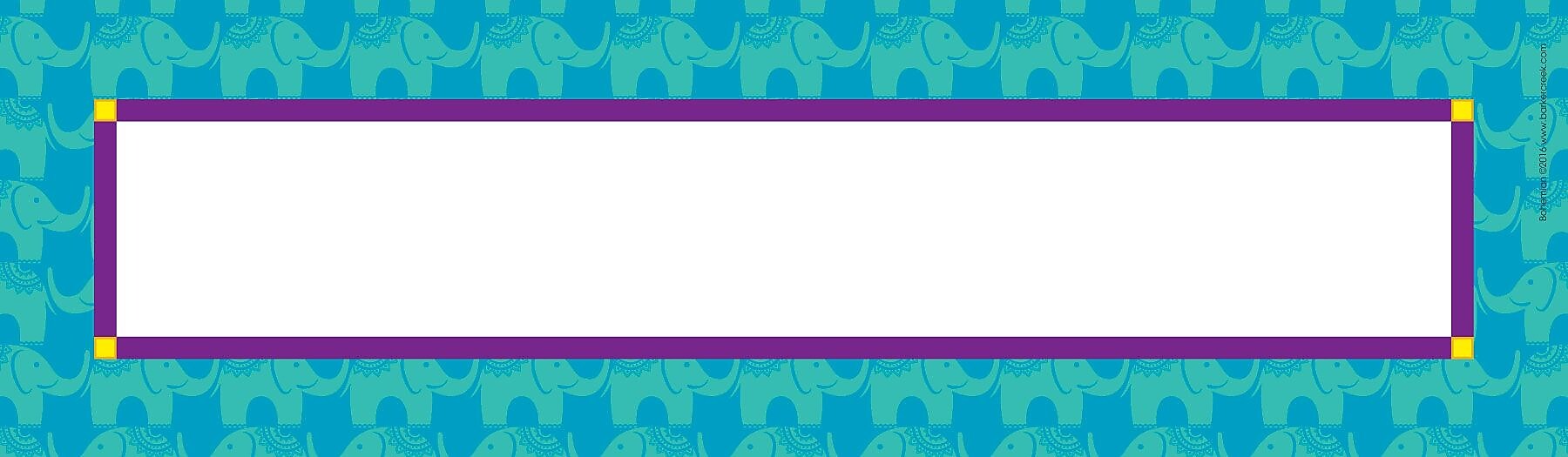 Barker Creek Bohemian School Name Plates, 12" x 3.5", 36/Pack (BC1438)