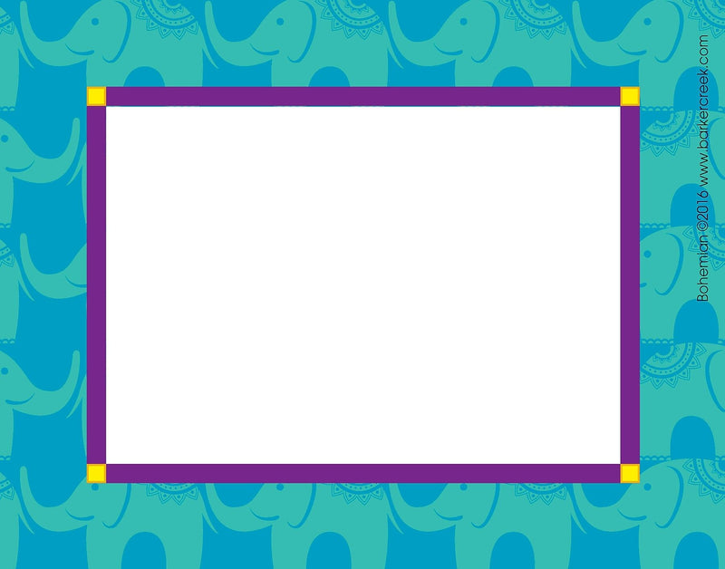 Barker Creek Self-adhesive Bohemian School Name Tags, 2.75" x 3.5", 45/Pack (BC1538)