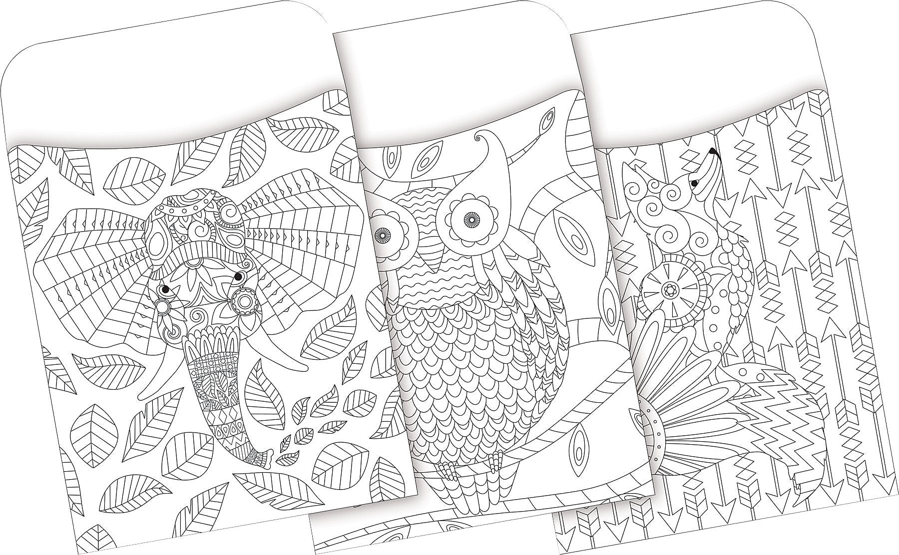 Barker Creek Color Me! Boho Library Pockets, 5.125" x 3.5", 30/Pack (BC1240)