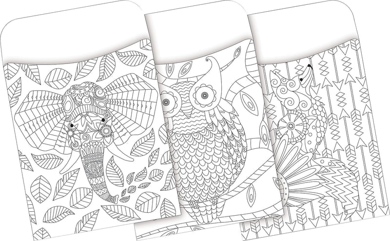Barker Creek Color Me! Boho Library Pockets, 5.125" x 3.5", 30/Pack (BC1240)