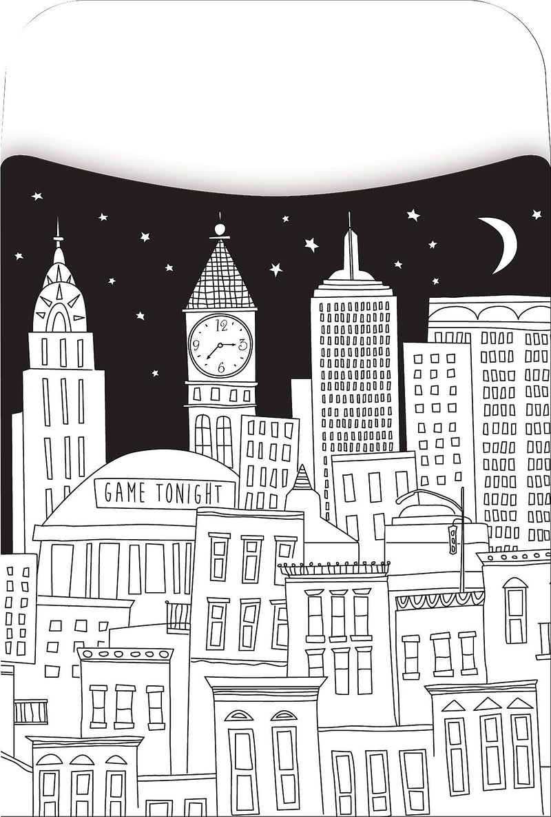 Barker Creek Color Me! Cityscapes Library Pockets, 5.125" x 3.5", 60/Pack (BC1244)