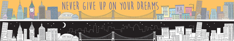 Barker Creek Double-Sided Border with Quote, 35" x 3", Color Me! Cityscapes, 12/Pack (BC905)