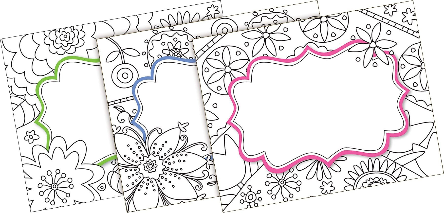 Barker Creek Self-adhesive Color Me! In My Garden School Name Tags, 2.75" x 3.5", 45/Pack (BC1541)