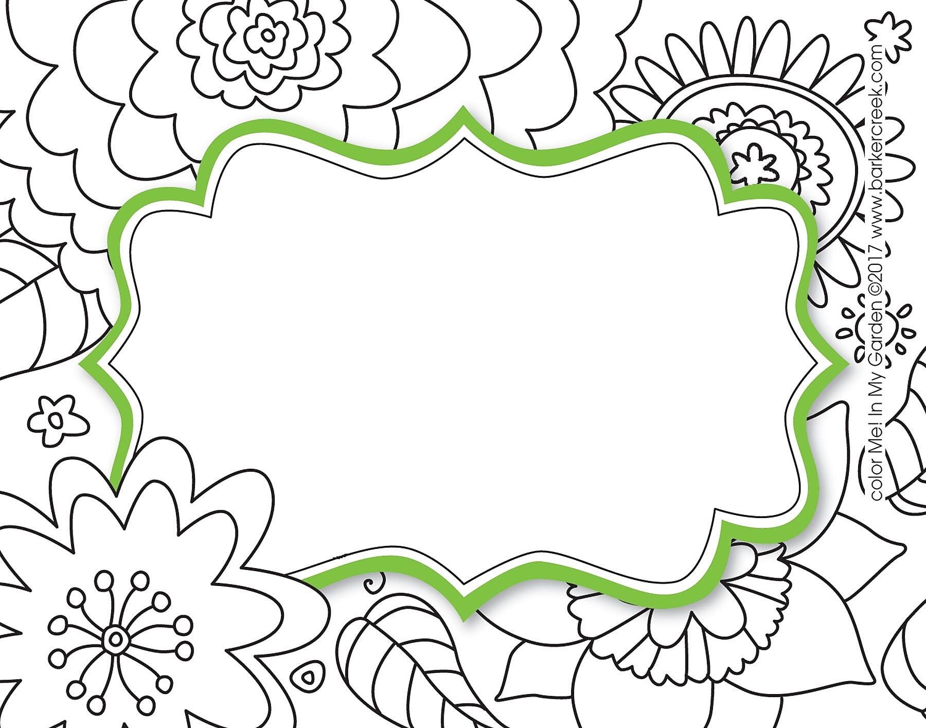 Barker Creek Self-adhesive Color Me! In My Garden School Name Tags, 2.75" x 3.5", 45/Pack (BC1541)