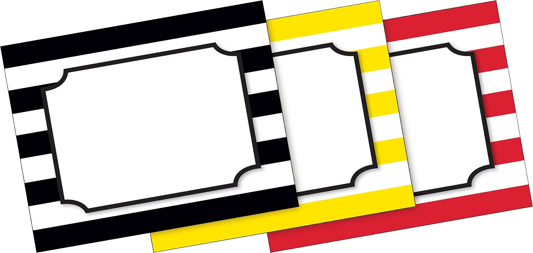 Barker Creek Self-adhesive Wide Stripes School Name Tags, 2.75" x 3.5", 45/Pack (BC1544)