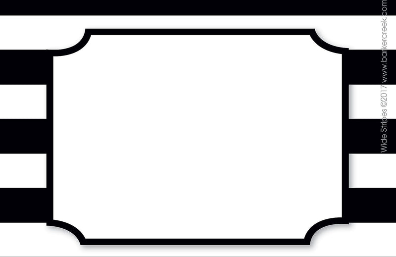 Barker Creek Self-adhesive Wide Stripes School Name Tags, 2.75" x 3.5", 45/Pack (BC1544)