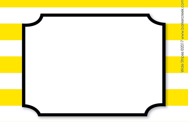 Barker Creek Self-adhesive Wide Stripes School Name Tags, 2.75" x 3.5", 45/Pack (BC1544)
