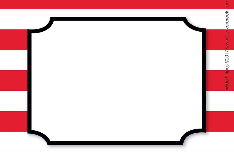 Barker Creek Self-adhesive Wide Stripes School Name Tags, 2.75" x 3.5", 45/Pack (BC1544)