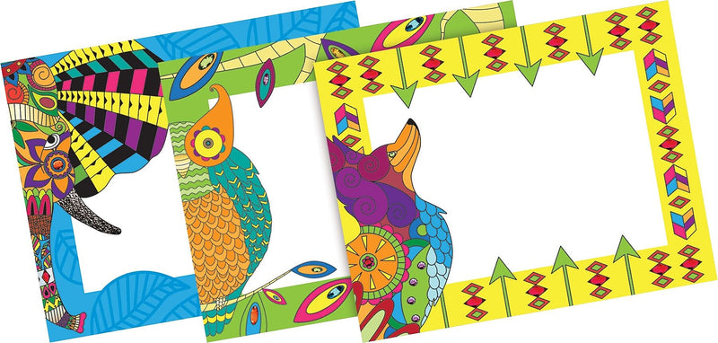 Barker Creek Self-adhesive Bohemian Animals School Name Tags, 2.75" x 3.5", 45/Pack (BC1548)