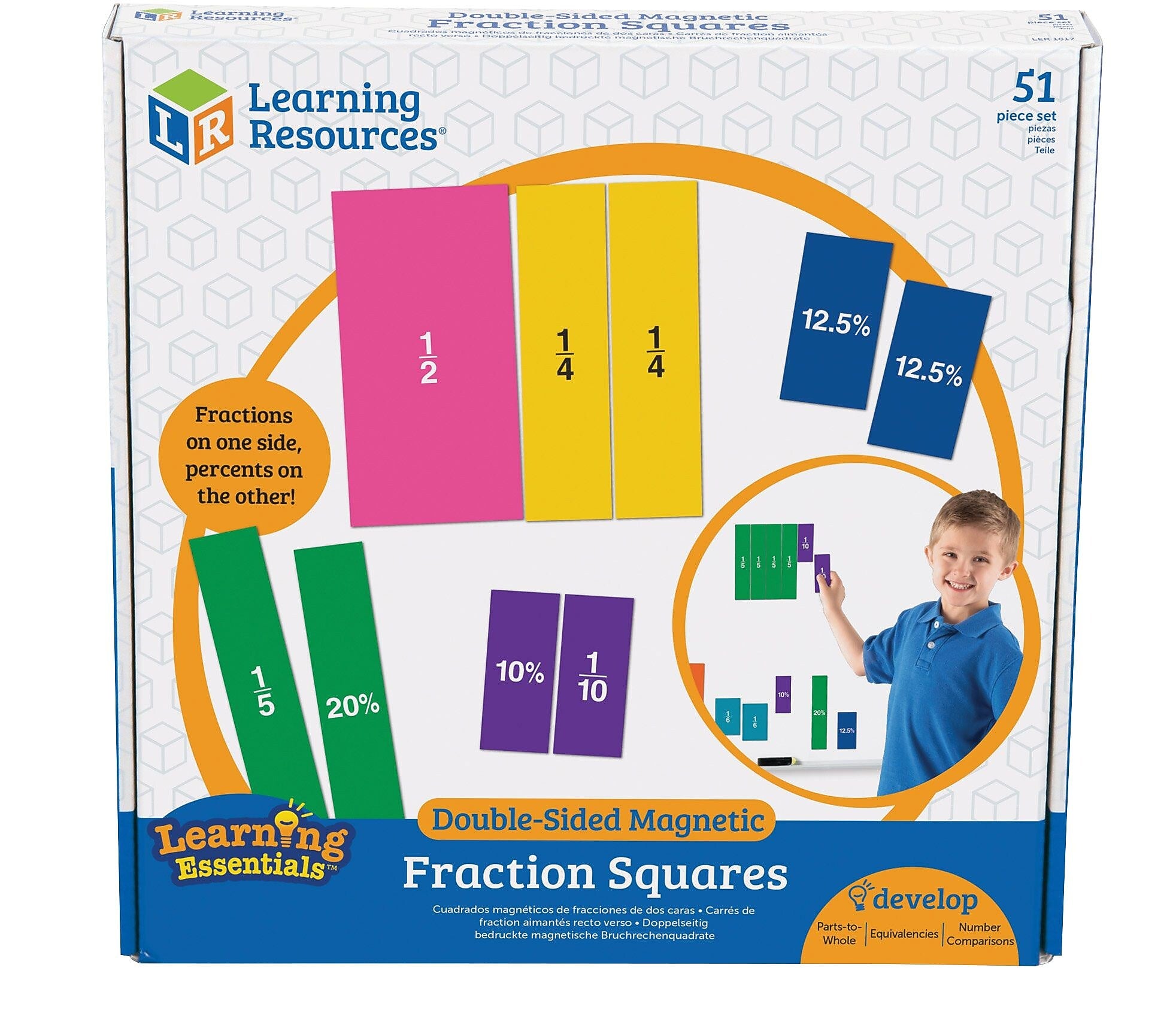 Double-Sided Magnetic Fraction Squares (LER1617)