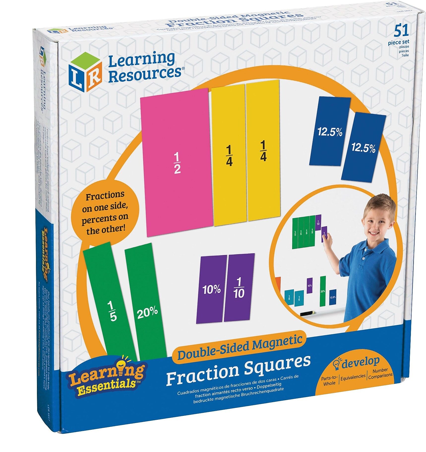 Double-Sided Magnetic Fraction Squares (LER1617)