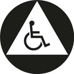 Accuform California Title 24 ADA Gender-Neutral Restroom Handicap Sign, 12" X 12", Plastic, White/Black (PAD726BK)