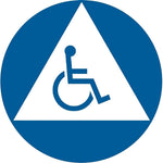 Accuform California Title 24 ADA Gender-Neutral Restroom Handicap Sign, 12" X 12", Plastic, White/Blue (PAD726BU)