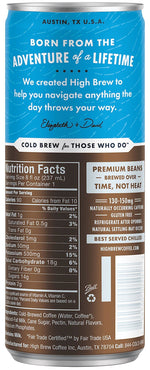 High Brew Coffee, Mexican Vanilla, 8 Oz., 12/PK