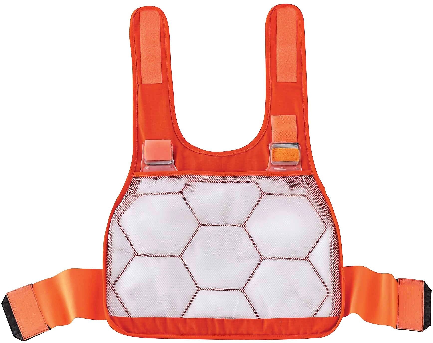 Chill-its 6215HV High Visibility Sleeveless Safety Vest, Orange, S/M (12220)
