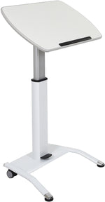 Luxor Pneumatic Height Adjustable Lectern, White (LX-PNADJ-WH)
