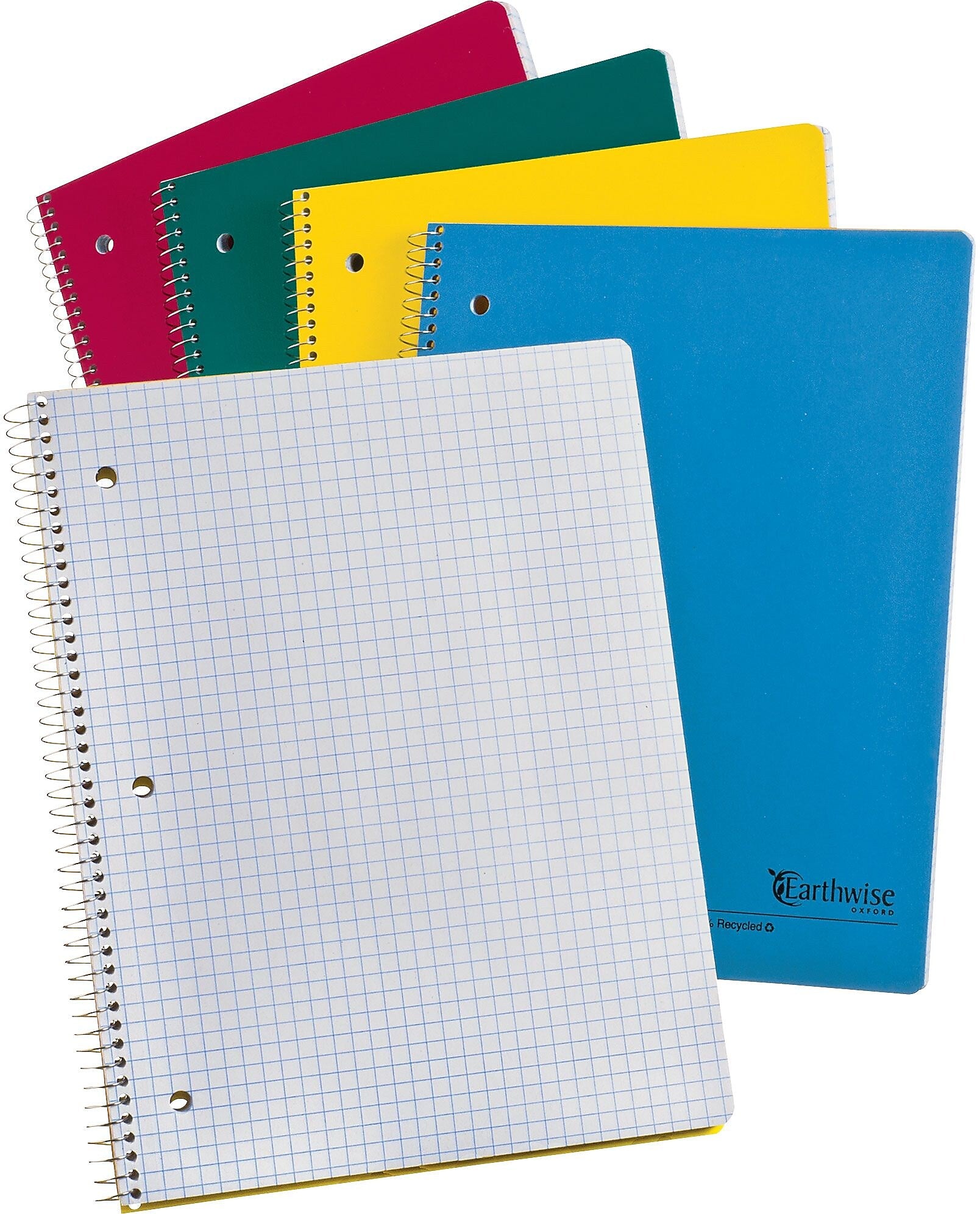 Oxford Earthwise 1-Subject Notebook, 8.5" x 11", Quad, 80 Sheets (25-451R)