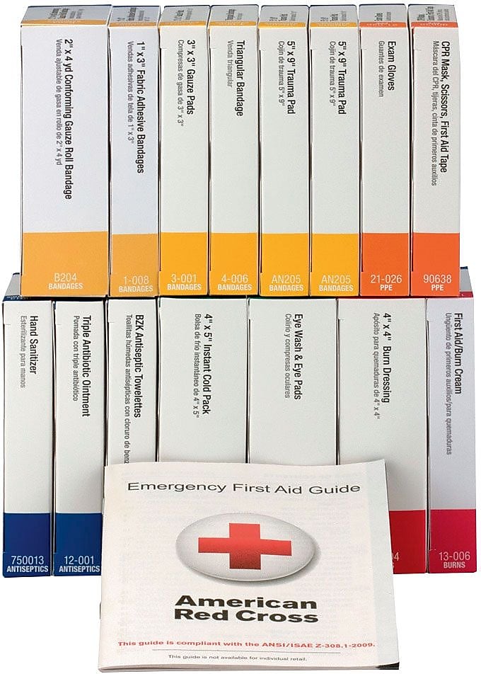 First Aid Only First Aid Kit Refill, ANSI 2015 Class A, 25 People, 84 Pieces (90581)