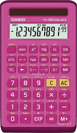 Casio FX260SLRS Pink Solar Scientific Calculator, 144 built-in functions
