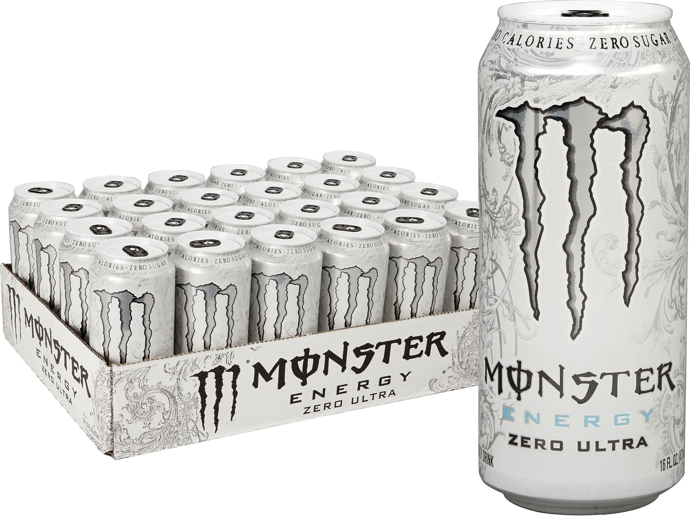 Monster Energy Ultra Zero Drink, 16 Oz. Cans, 24/Pack (145105)