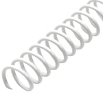 Spiral Binding Spiral 4:1 Plastic Coil 13mm, White, 100/Box
