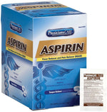 First Aid Only® PhysiciansCare® Aspirin, 2 Tablets/Packet, 125 Packets/Box (54034)