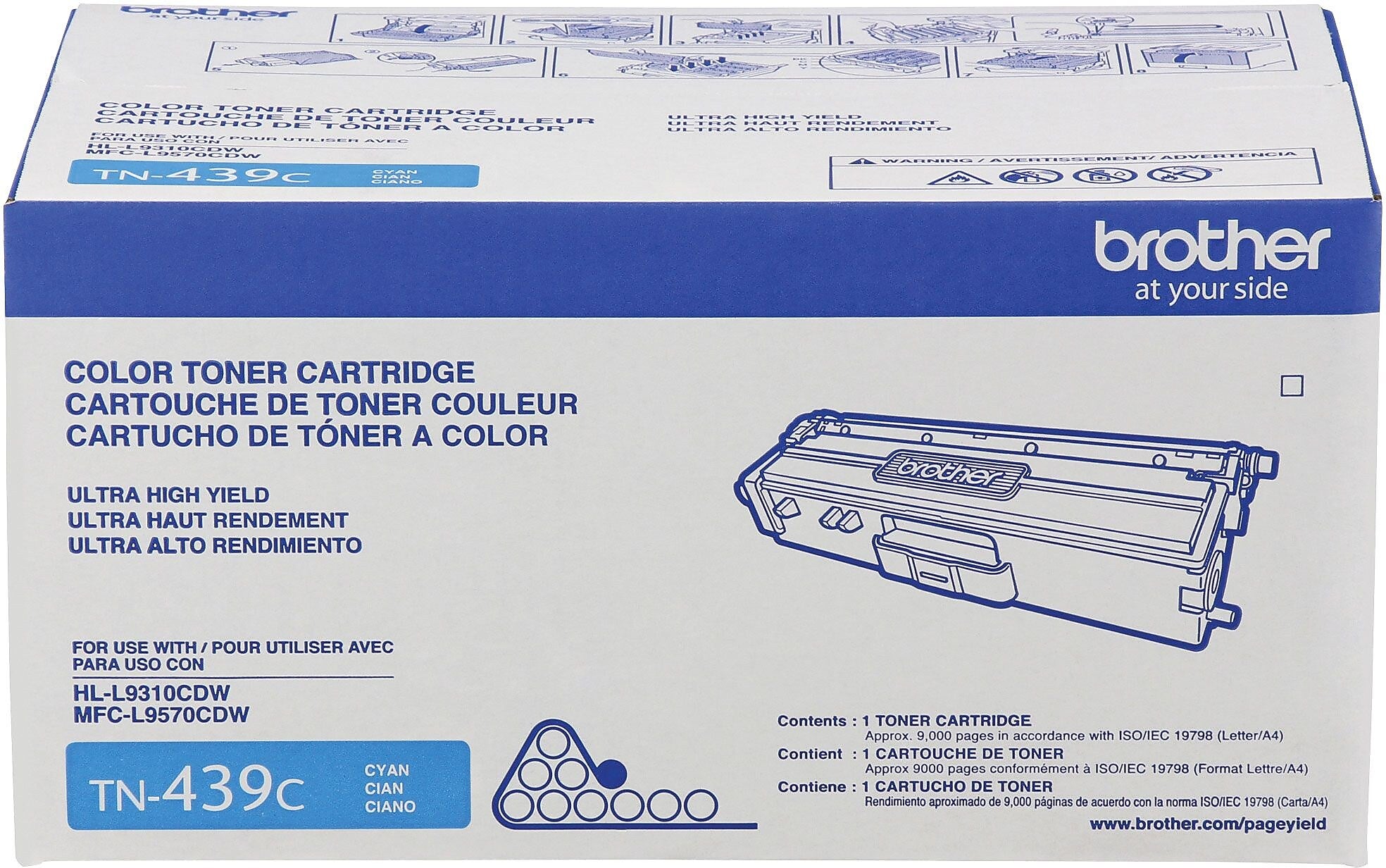 Brother TN-439 Cyan Ultra High Yield Toner Cartridge  (TN439C)