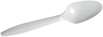 Dixie Plastic Teaspoon, 5-1/2" Medium-Weight, White, 1000/Carton (PTM21)