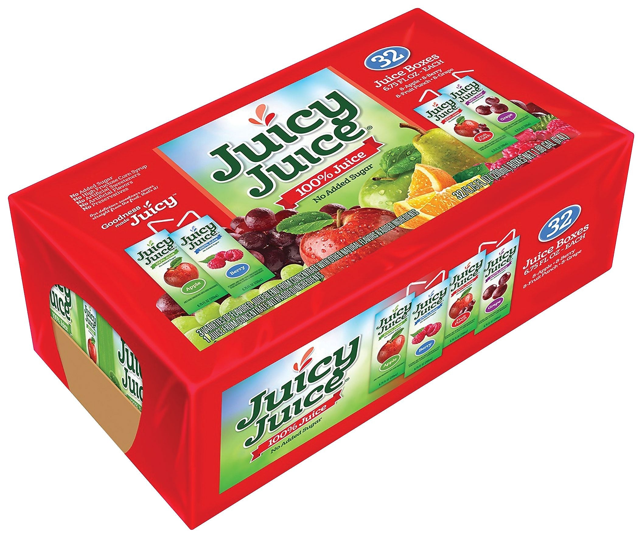 Juicy Juice 100% Fruit Variety Pack, 6.75 oz., 32/Carton (ZUD48675)