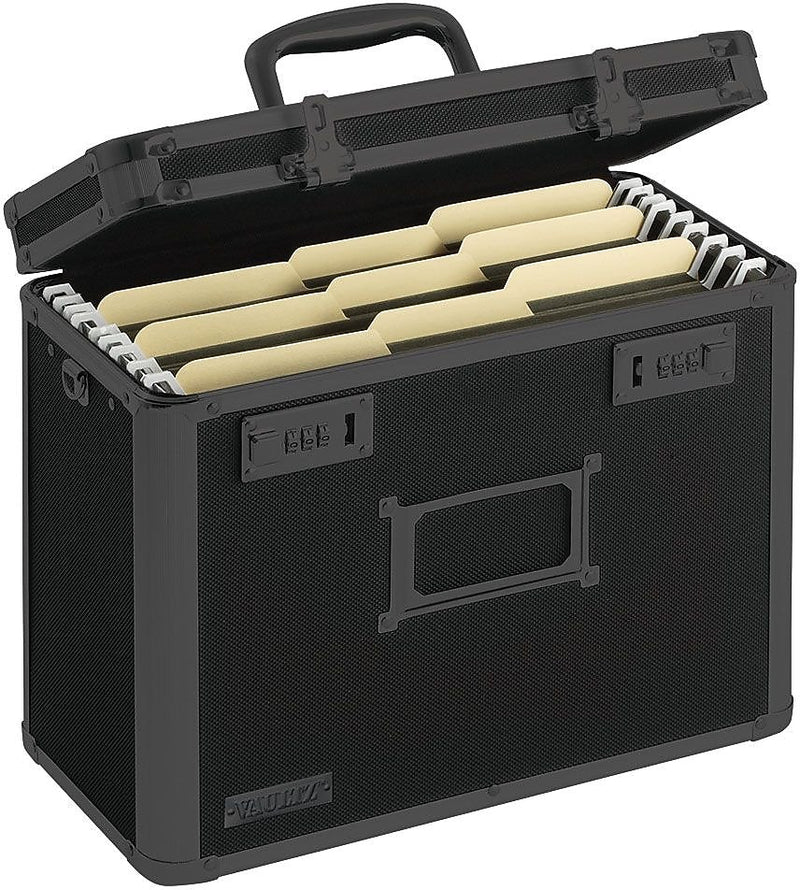 Vaultz Locking Personal File Tote, Letter Size, Tactical Black (VZ00310)