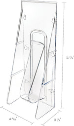 Deflect-O Stand-Tall Brochure Holder, Wall Mounted, Clear Plastic (55601)