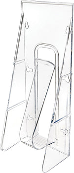 Deflect-O Stand-Tall Brochure Holder, Wall Mounted, Clear Plastic (55601)