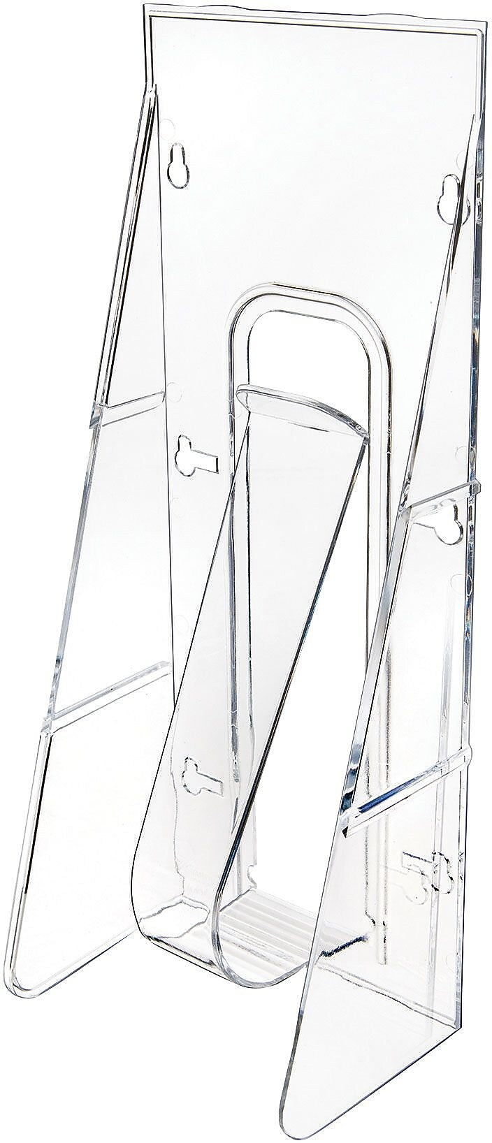 Deflect-O Stand-Tall Brochure Holder, Wall Mounted, Clear Plastic (55601)