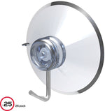 Deflect-O Superior Image 1.75" Hooks, Clear, 25/Pack (20011)