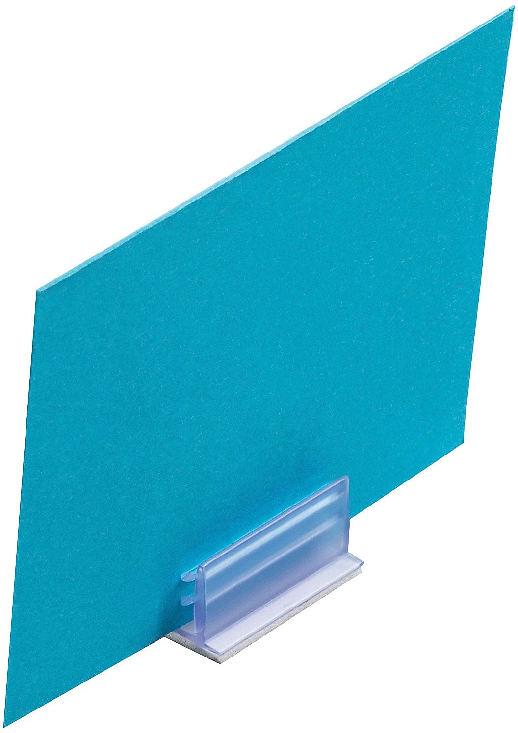 Deflect-O SuperGrip Card Holder, Desktop/Wall, Clear Plastic, 50/Pack (20002)