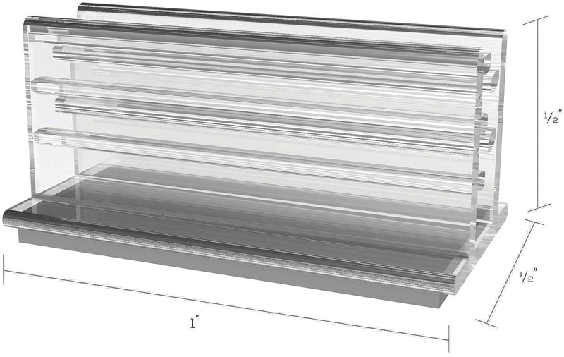 Deflect-O SuperGrip Card Holder, Desktop/Wall, Clear Plastic, 50/Pack (20002)