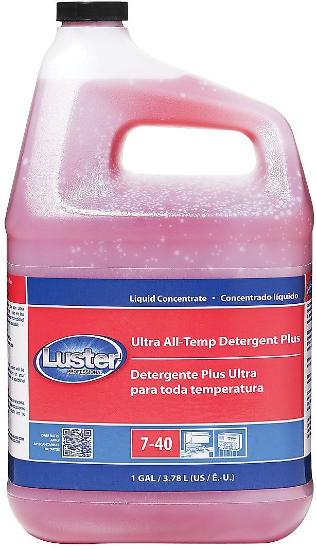 Luster Professional All Temp Detergent, Dilution Control, 1 Gallon, 4/CT