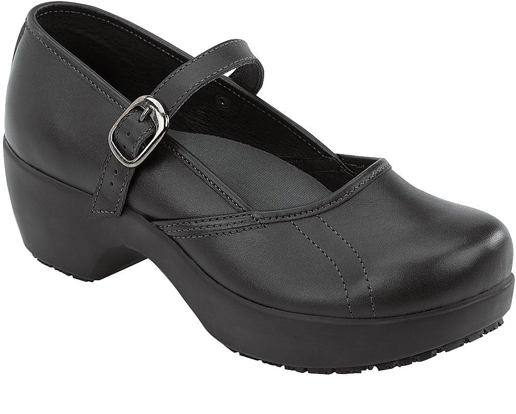 SR Max Vienna Women's Black Mary Jane Slip Resistant Clog, 6.0 M (SRM136)