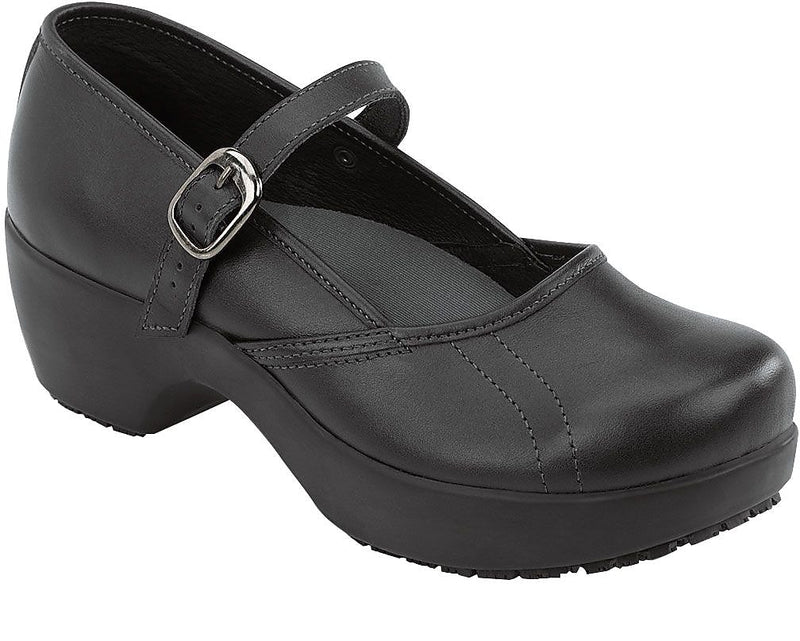 SR Max Vienna Women's Black Mary Jane Slip Resistant Clog, 6.0 M (SRM136)