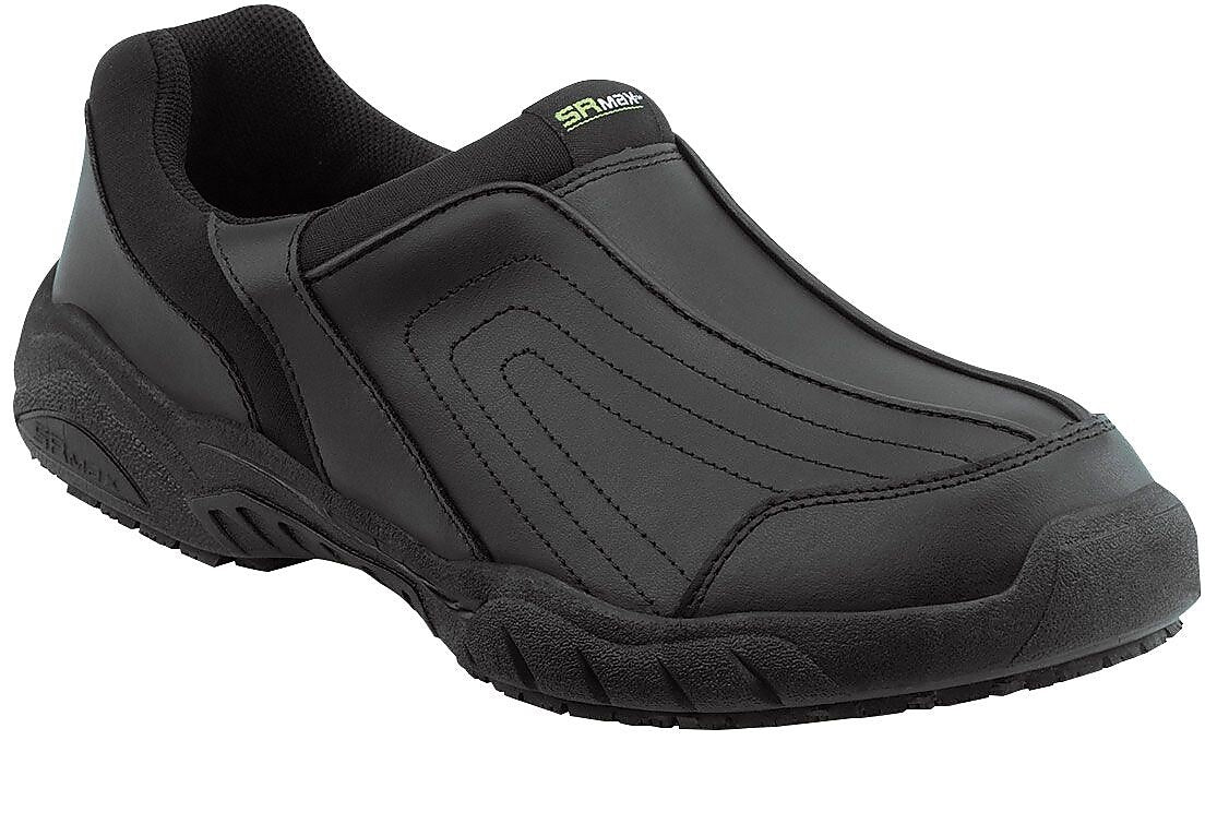 SR Max Charlotte Women's Black Slip Resistant Slip On Casual, 7.0 EW (SRM140)