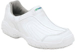 SR Max Charlotte Women's White Slip Resistant Slip On Casual, 7.5 M (SRM144)