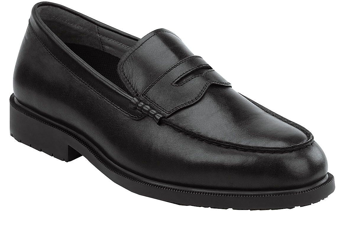 SR Max Burlington Men's Black Slip Resistant Penny Loafer, 12.0 M (SRM3010)
