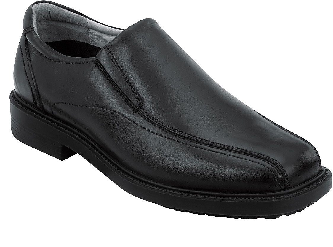 SR Max Brooklyn Men's Black, Twin Gore, Soft Toe, Slip Resistant Slip On, 9.5 M (SRM3080)