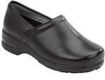 SR Max Chicago Women's Slip Resistant Black Leather Clog, 11.0 M (SRM340)
