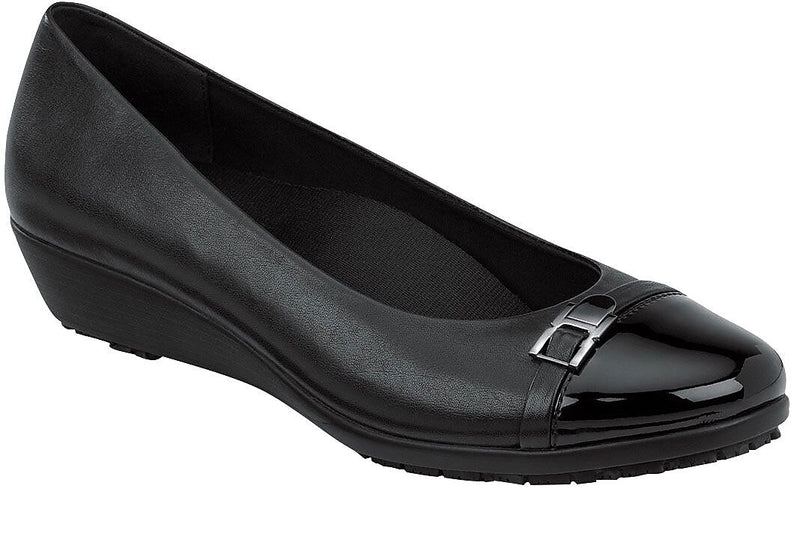 SR Max Isabela Women's Dress Wedge, Slip Resistant, Pump With Strap And Buckle, 9.5 M (SRM525)