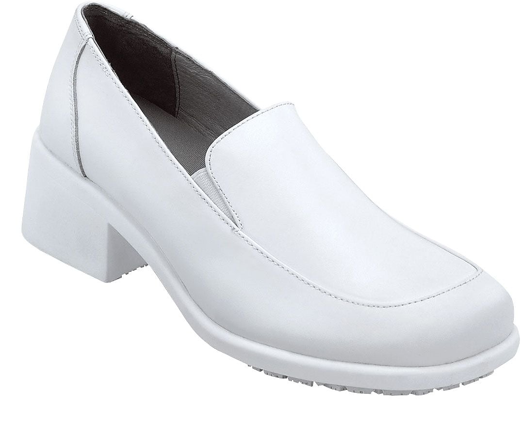 SR Max Venice Women's White, Slip Resistant Twin Gore Dress Slip On, 9.0 M (SRM534)
