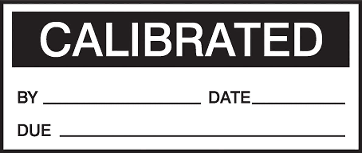 Accuform Signs Adhesive Calibration Labels, 25/Pack