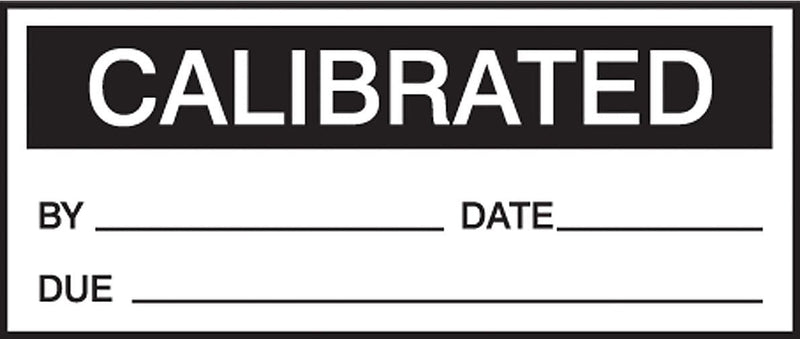 Accuform Signs Adhesive Calibration Labels, 25/Pack